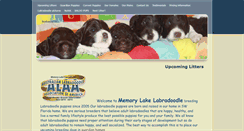 Desktop Screenshot of memorylakelabradoodle.com