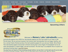 Tablet Screenshot of memorylakelabradoodle.com